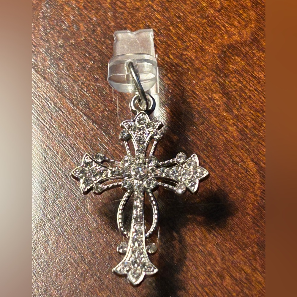 iPhone Dust Plug - Silver Cross